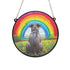 Staffordshire Bull Terrier Grey Rainbow Bridge Stained Glass Effect Suncatcher